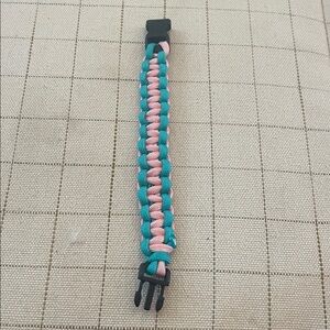 Pink and Teal Paracord Bracelet